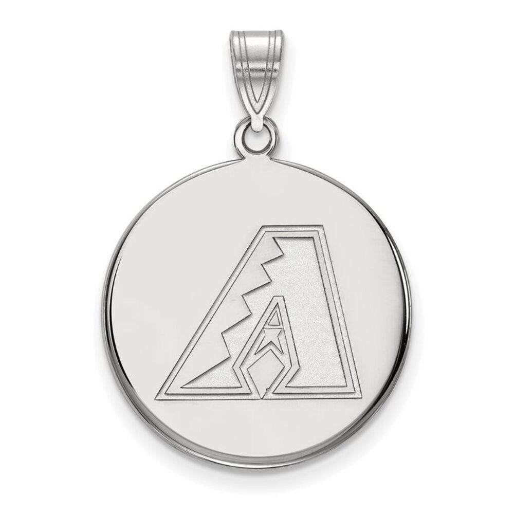 10K White Gold MLB Arizona Diamondbacks Large Disc Pendant
